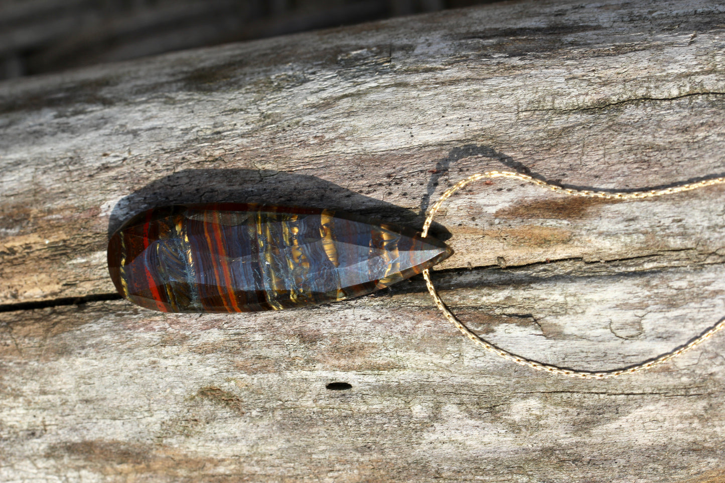 Iron Tigereye Gold Necklace