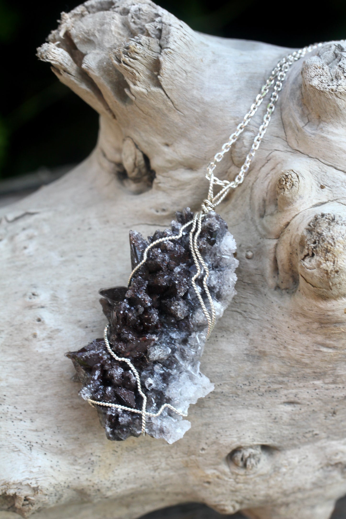 Dogtooth Calcite Specimen Pendant