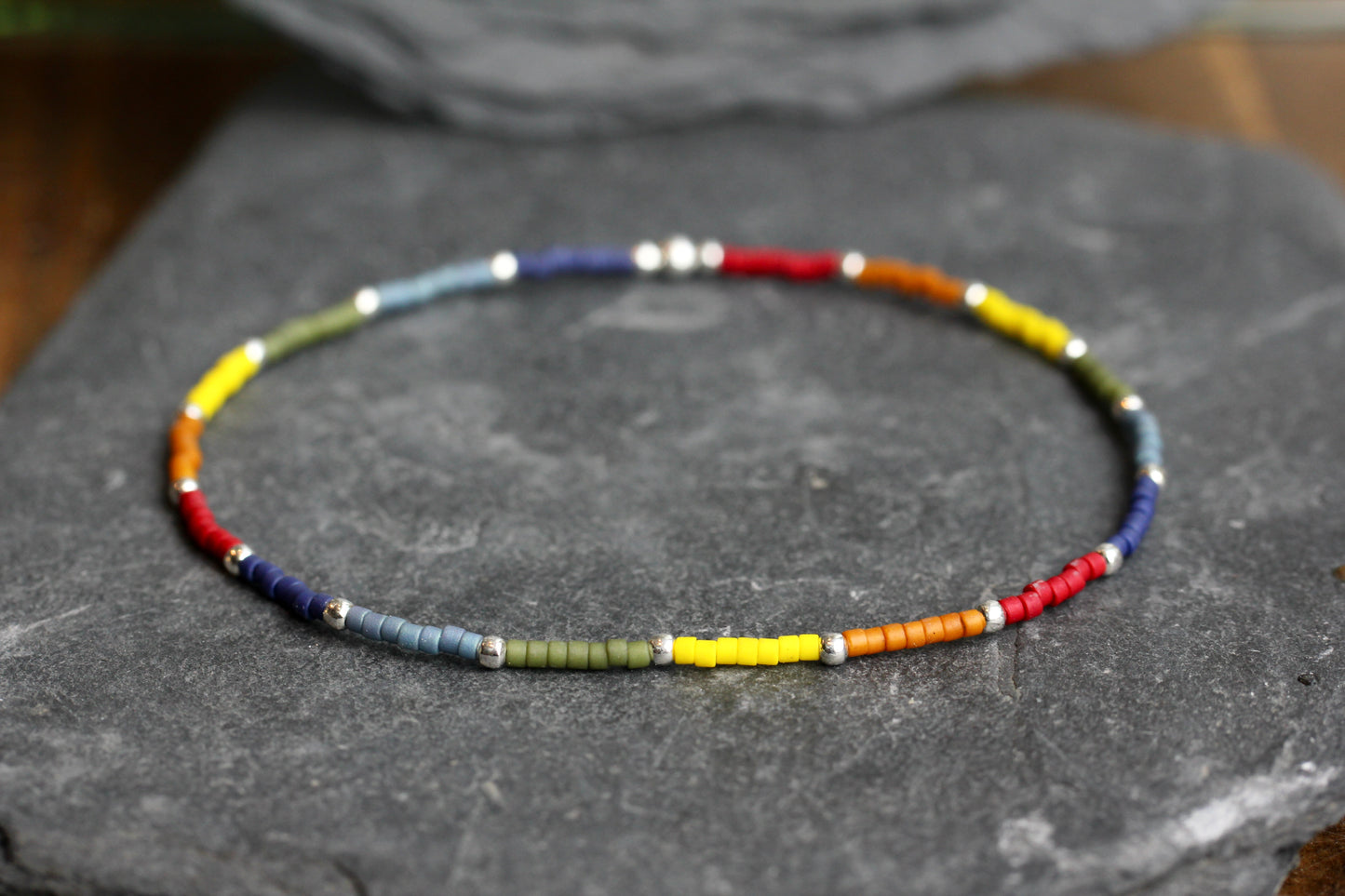 Rainbow Miyuki Delica Bead Bracelet