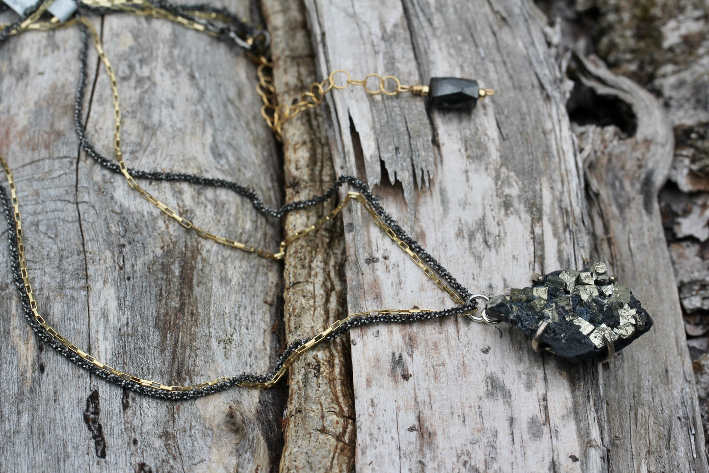Pyrite in Basalt Necklace