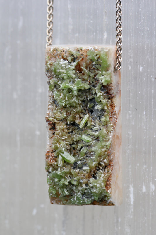 Pyromorphite Druzy Necklace