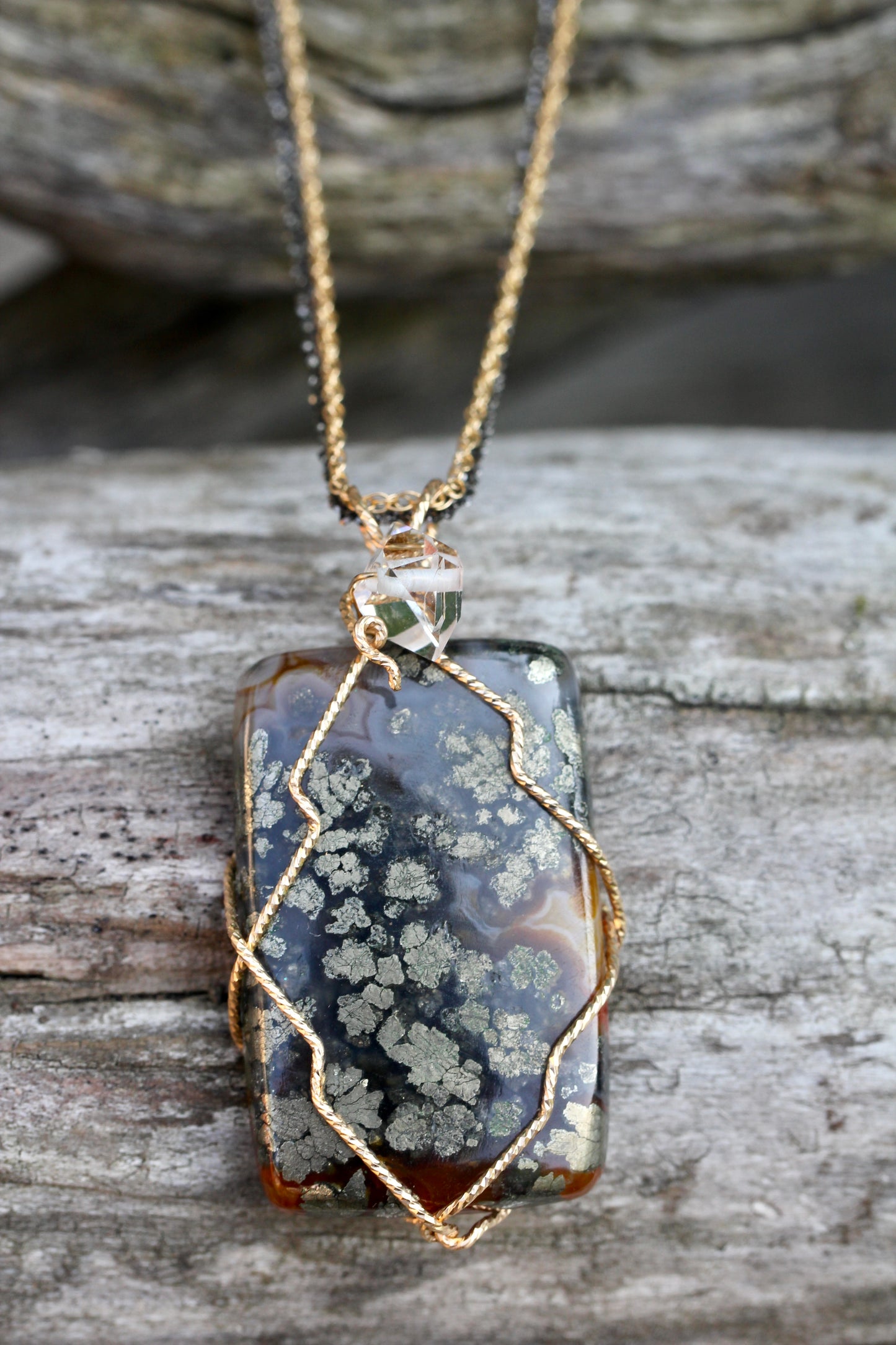 Marcasite Quartz Necklace