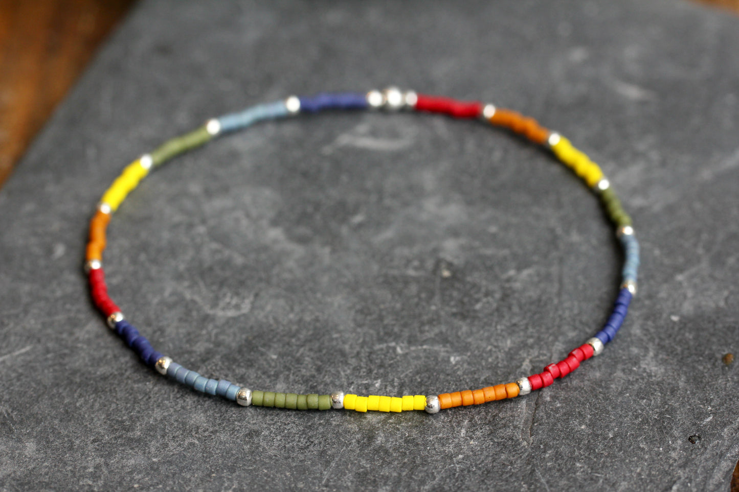 Rainbow Miyuki Delica Bead Bracelet