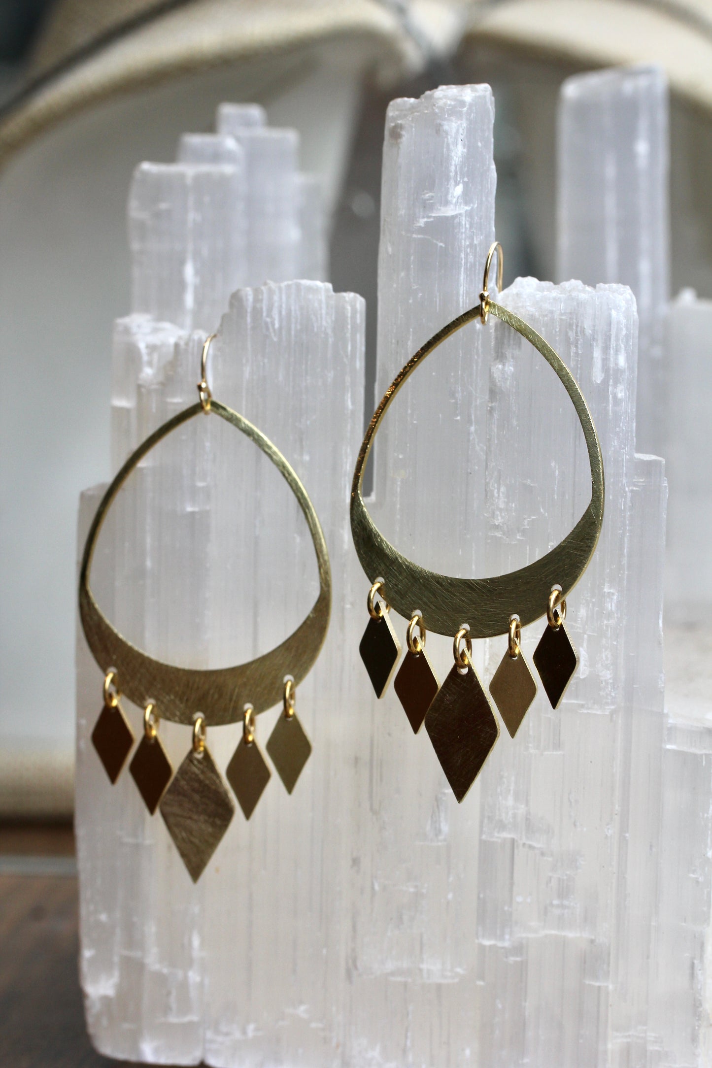 Brass Chandelier Earrings