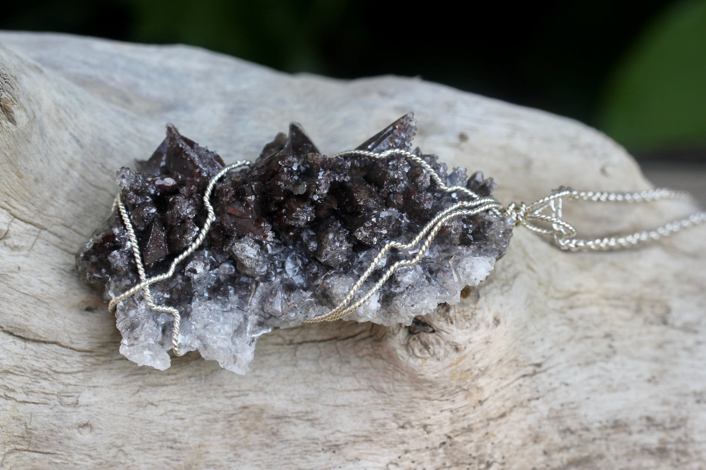 Dogtooth Calcite Specimen Pendant