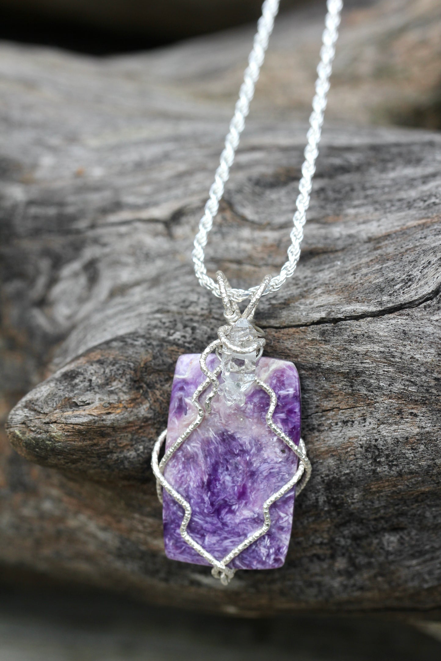 Charoite Quartz Pendant