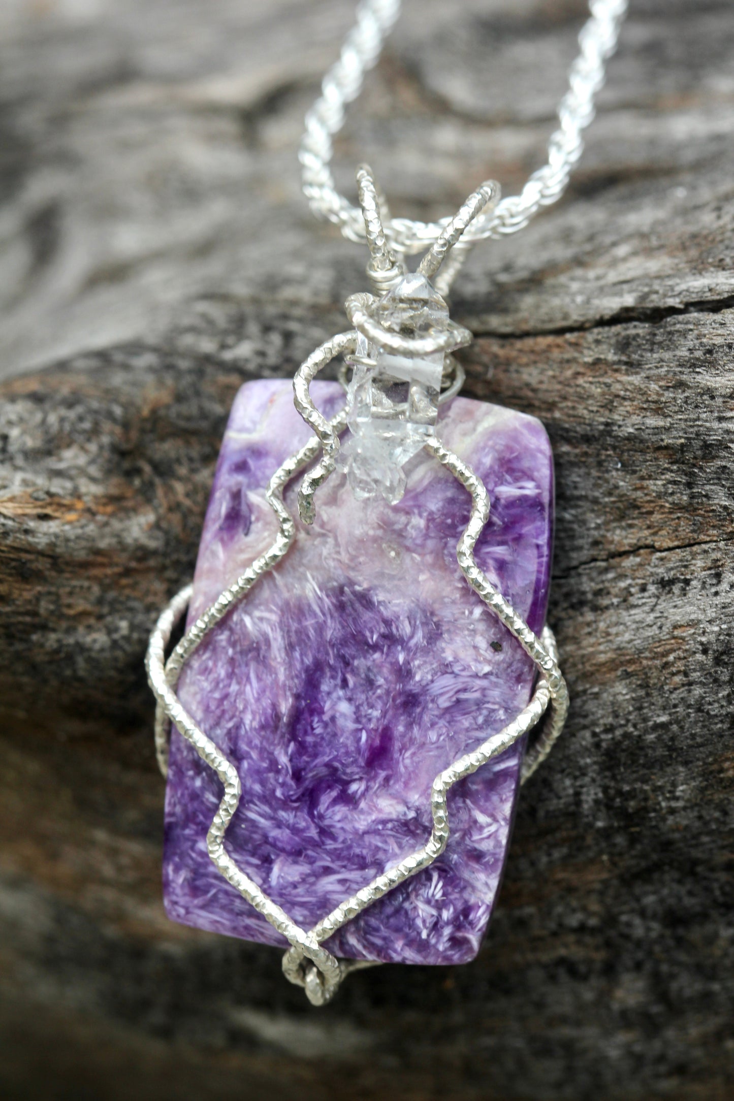 Charoite Quartz Pendant