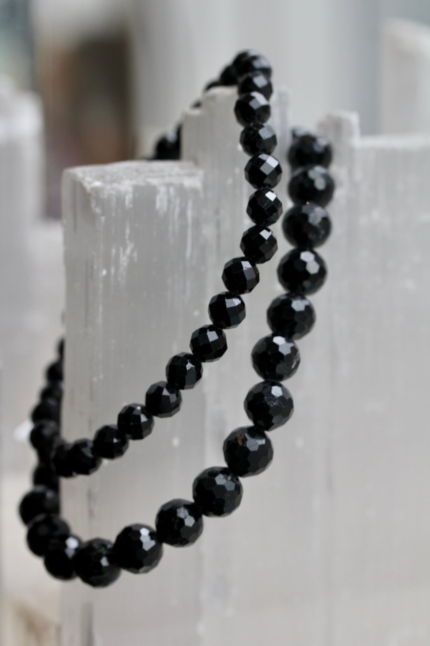Black Spinel Stretch Bracelets