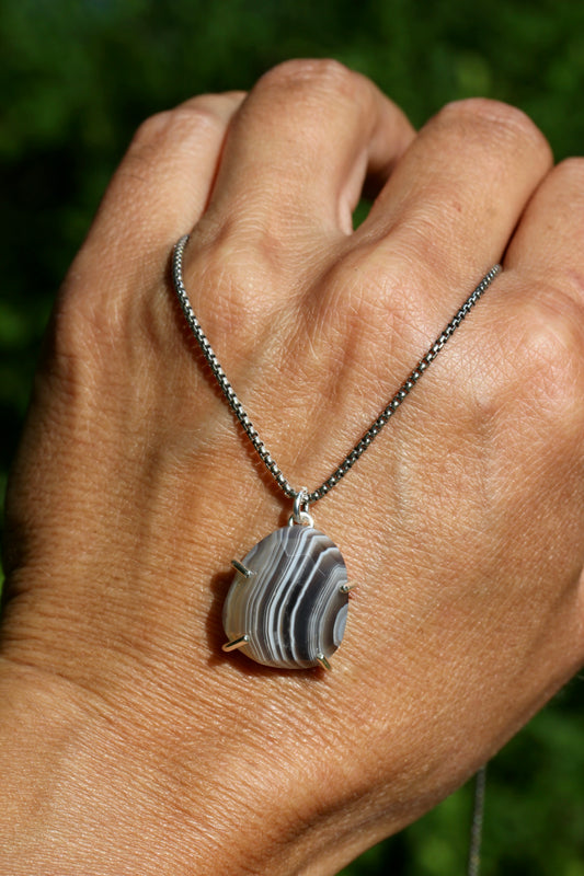 Botswana Agate Nugget Necklace