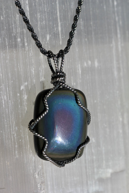 Rainbow Obsidian Necklaces