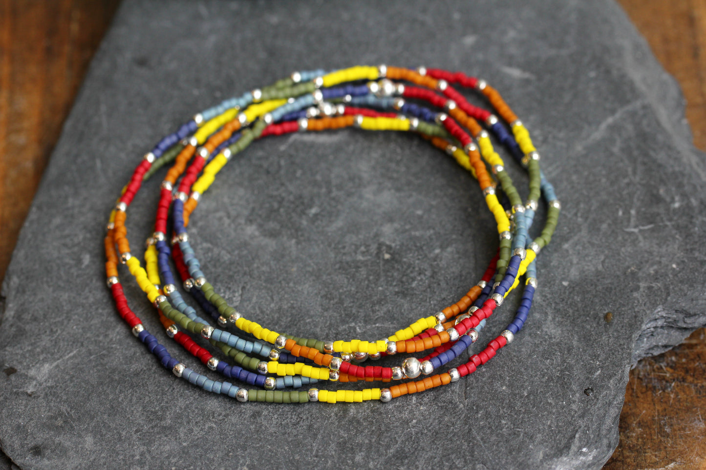 Rainbow Miyuki Delica Bead Bracelet