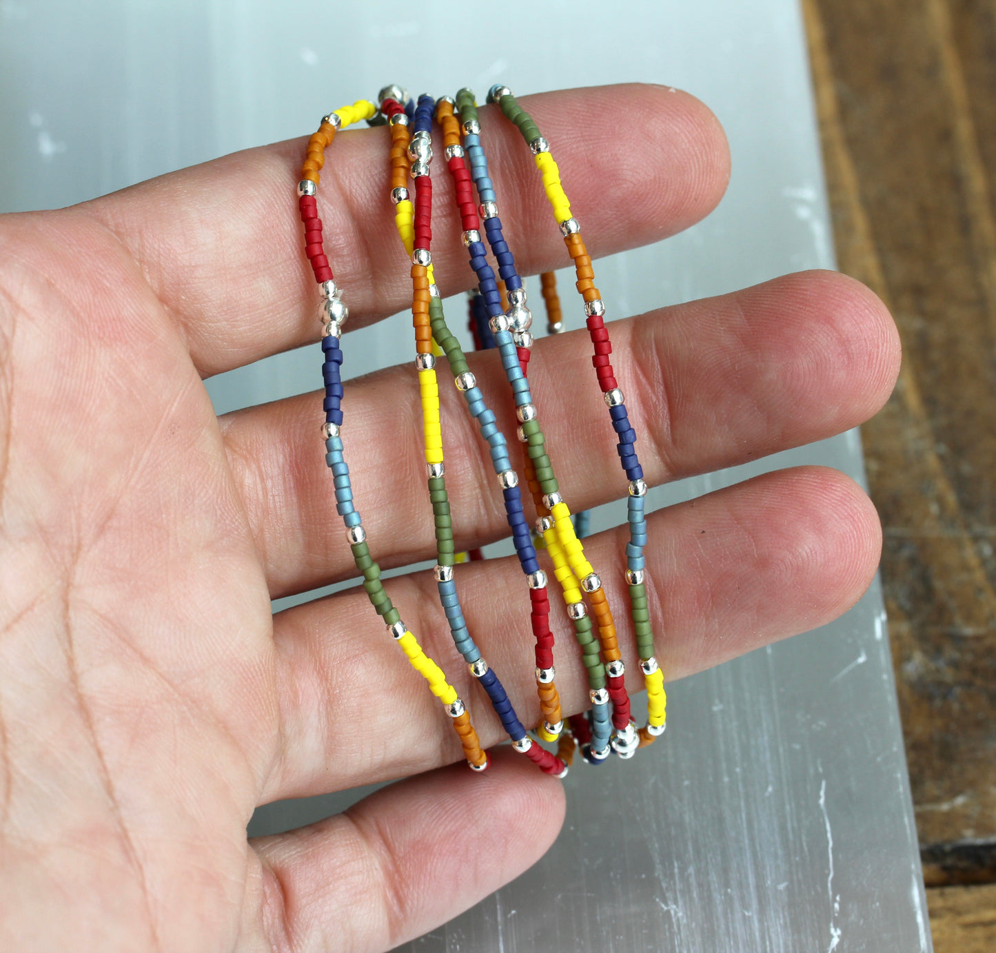Rainbow Miyuki Delica Bead Bracelet