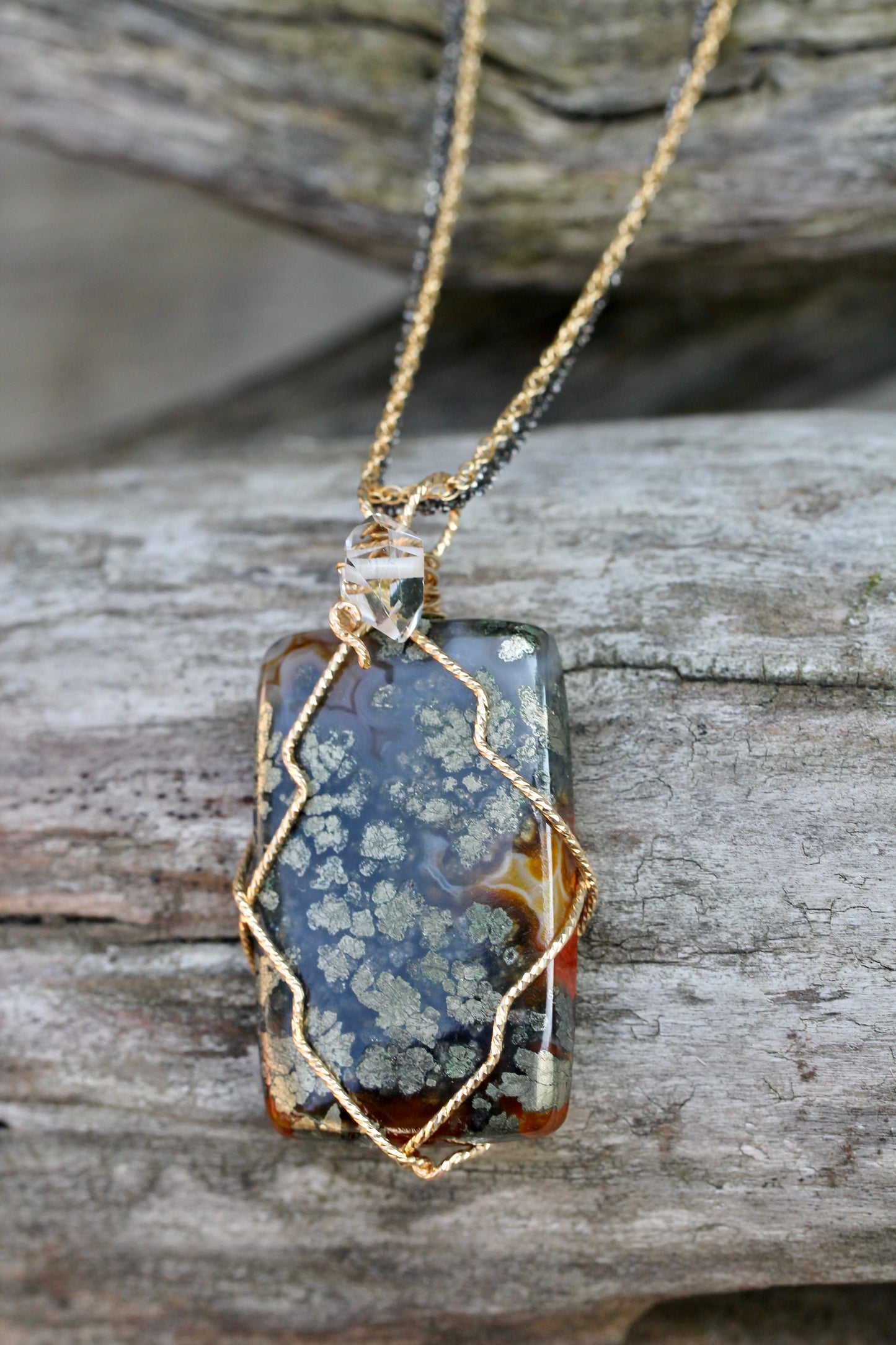 Marcasite Quartz Necklace