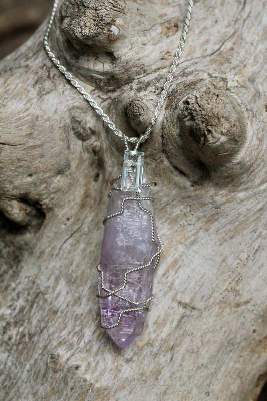 Vera Cruz Amethyst Prasiolite Crystal Pendant