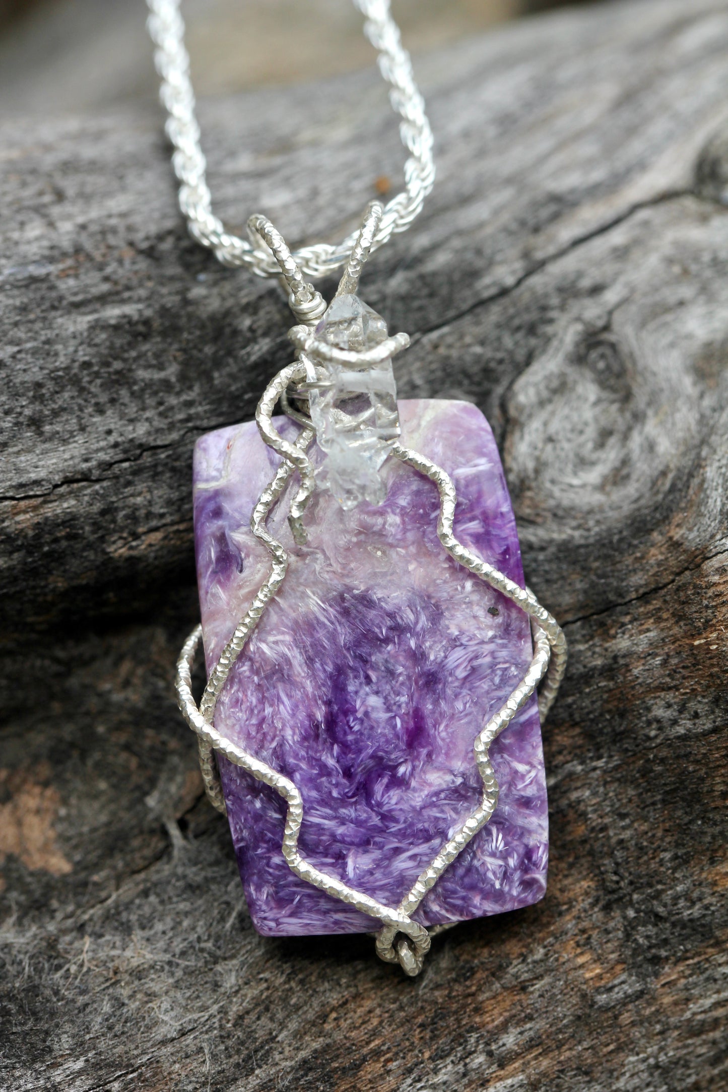 Charoite Quartz Pendant