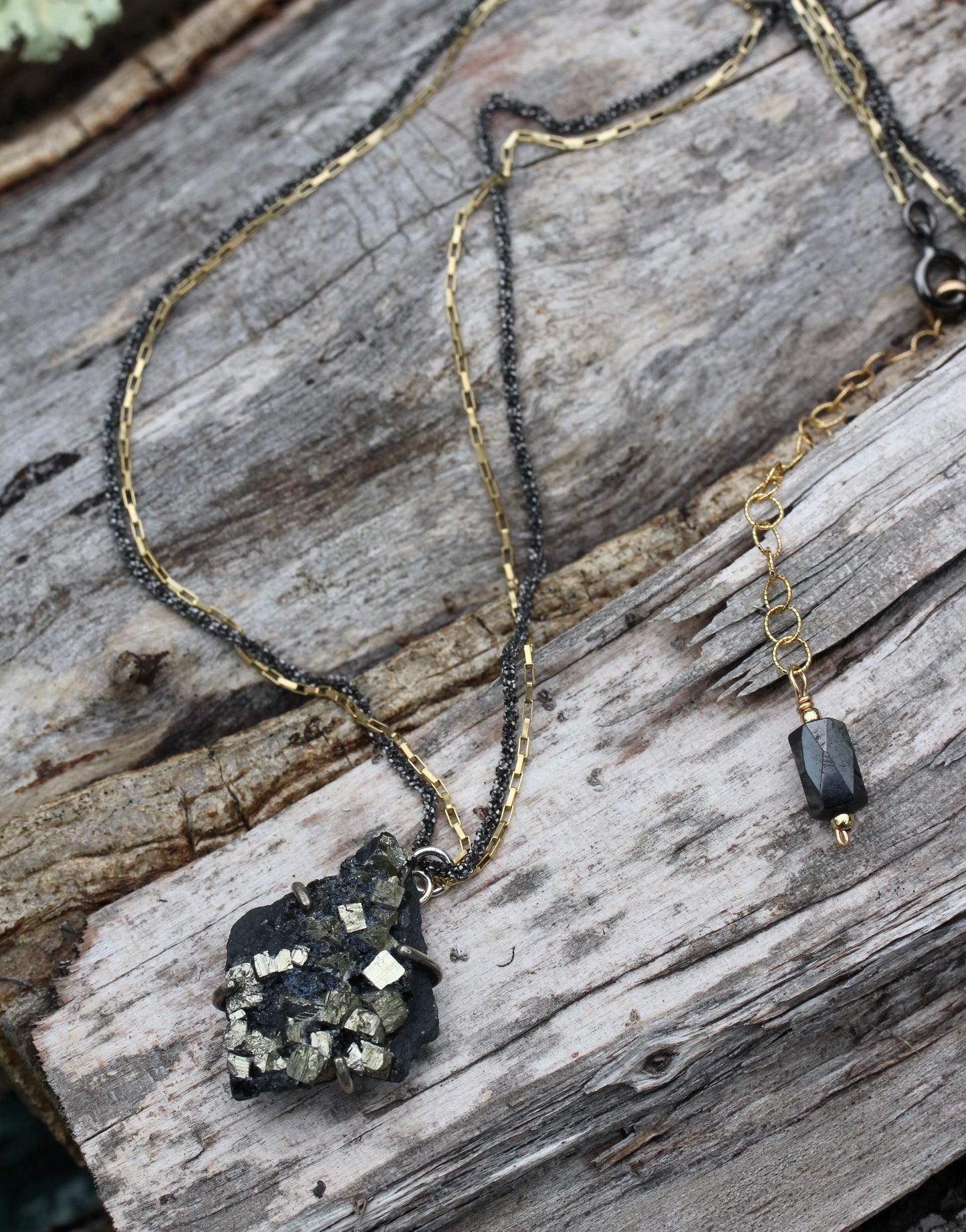 Pyrite in Basalt Necklace