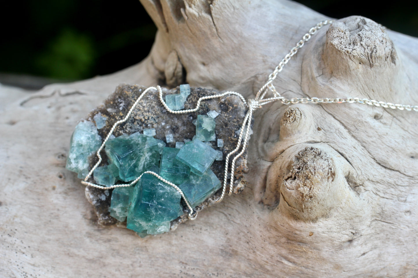 Fluorite Druzy Pendant