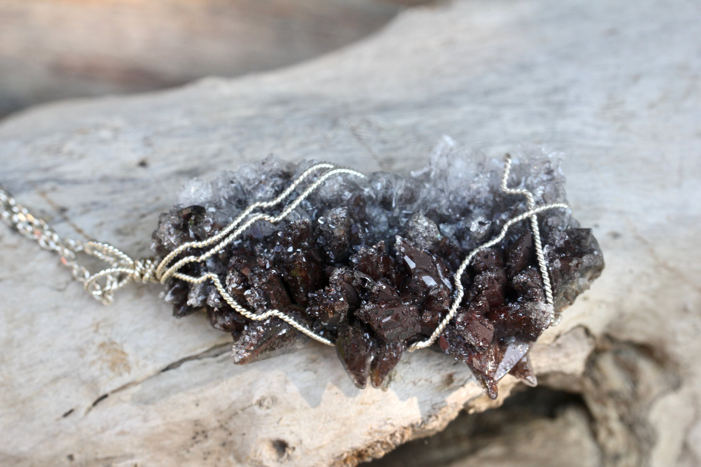 Dogtooth Calcite Specimen Pendant