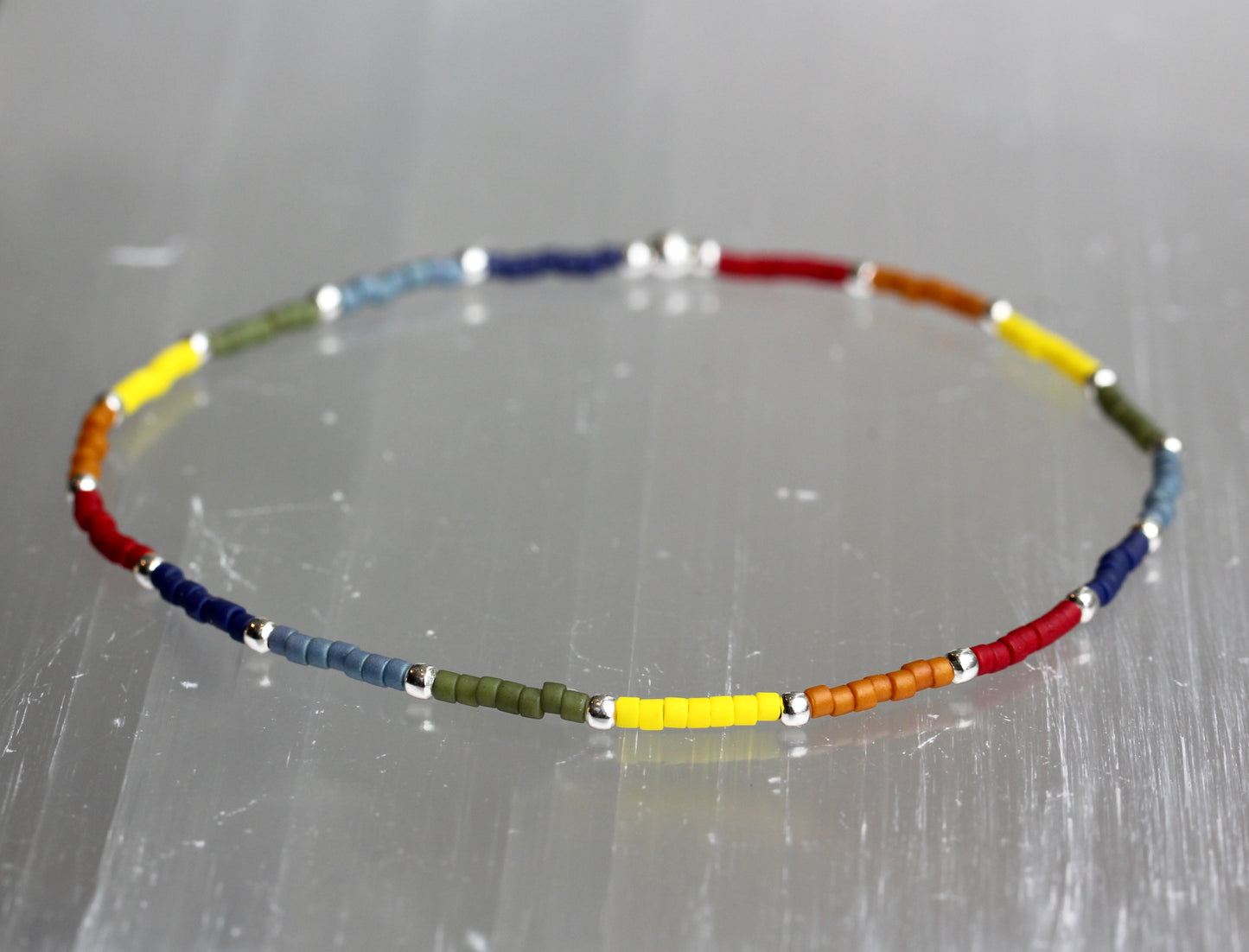 Rainbow Miyuki Delica Bead Bracelet