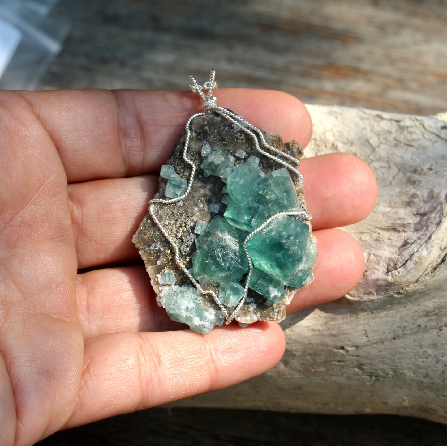 Fluorite Druzy Pendant