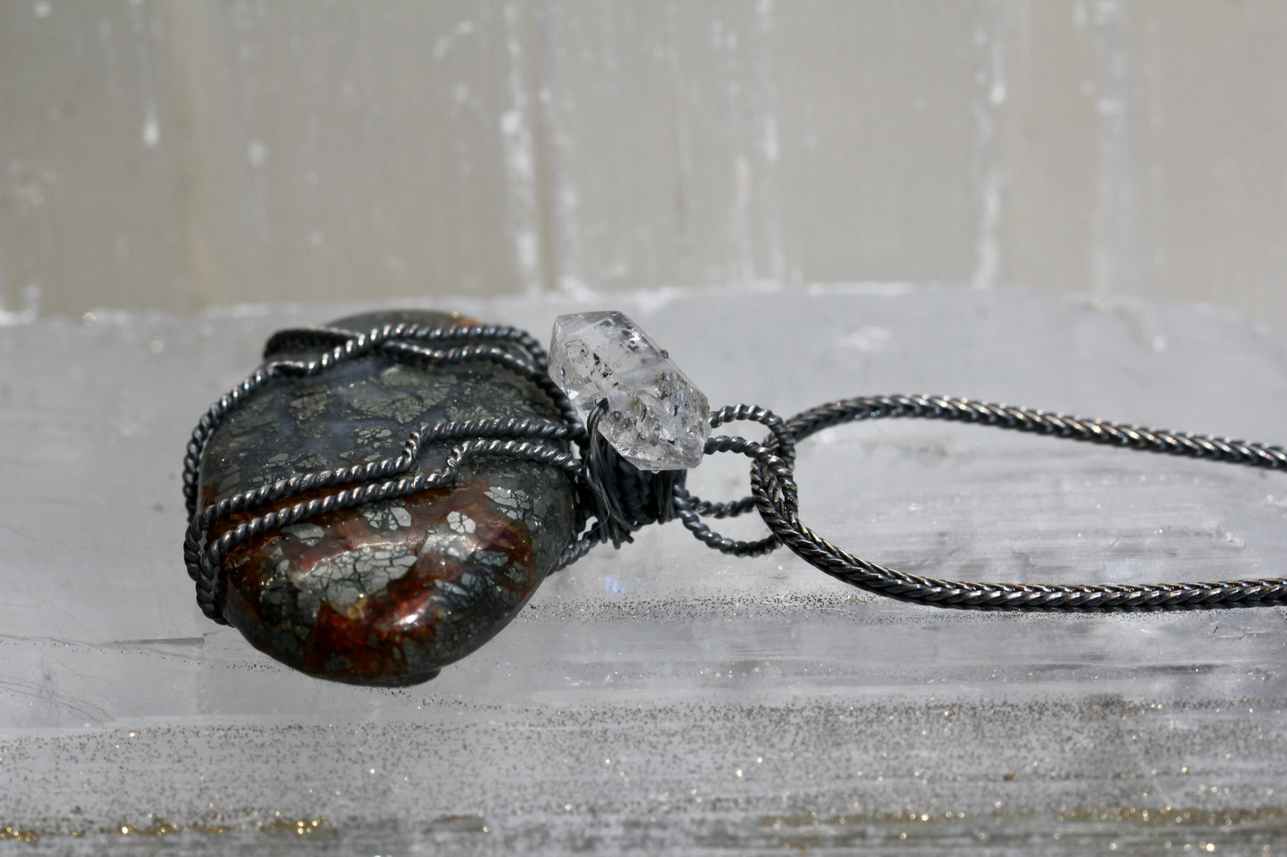 Marcasite Herkimer Diamond Necklace