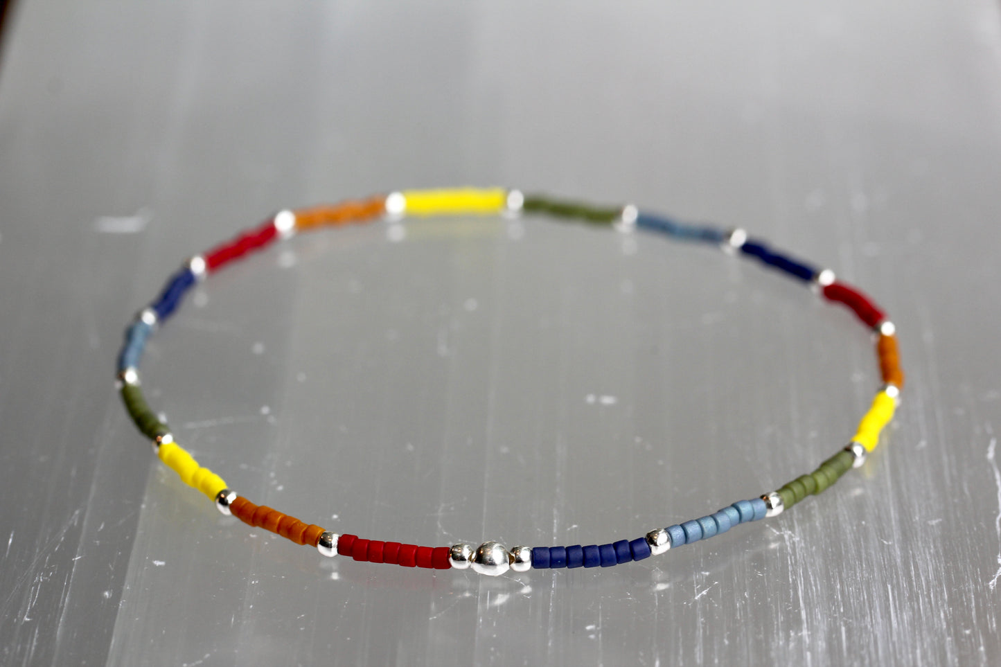 Rainbow Miyuki Delica Bead Bracelet