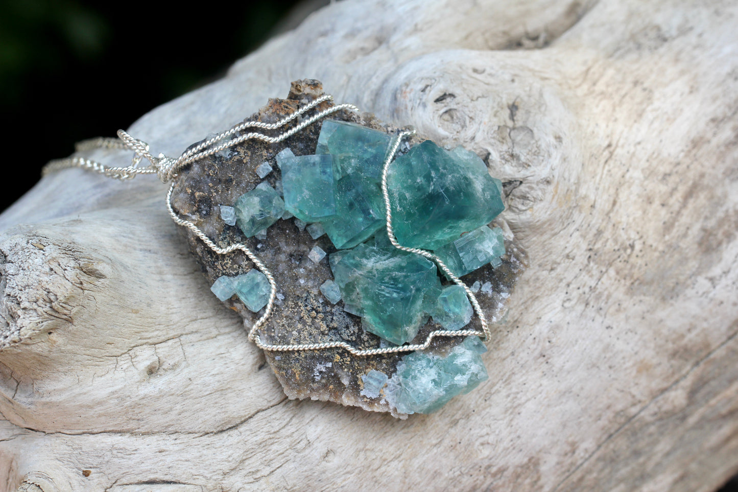 Fluorite Druzy Pendant