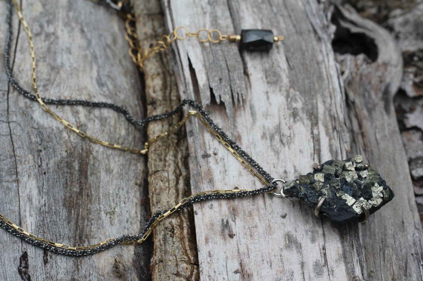 Pyrite in Basalt Necklace