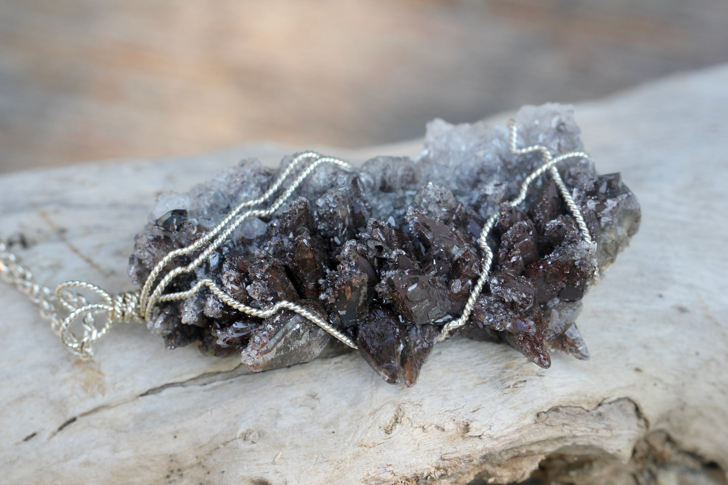 Dogtooth Calcite Specimen Pendant