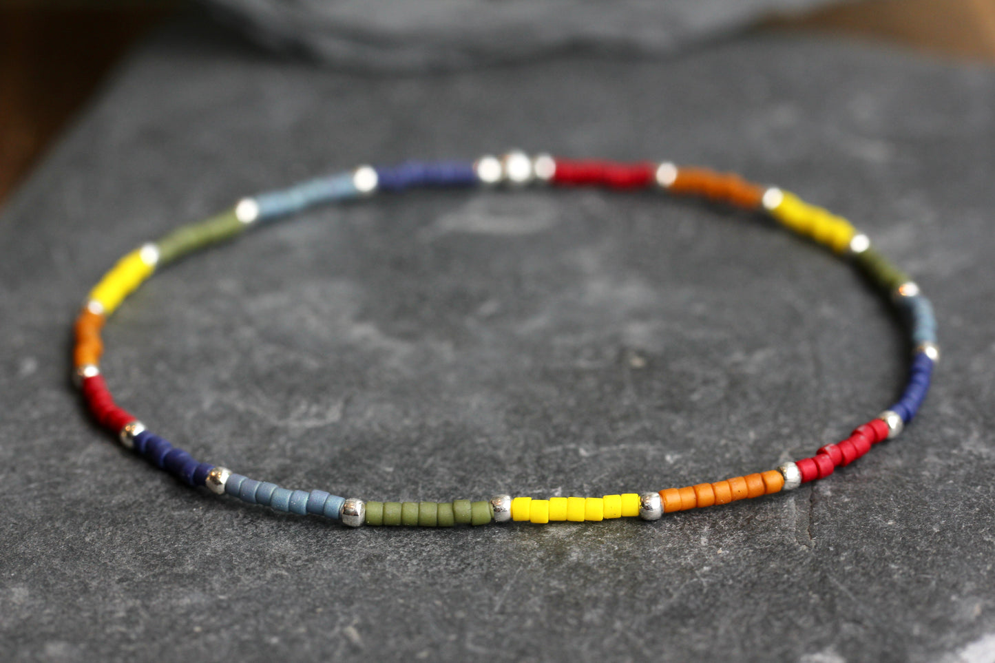 Rainbow Miyuki Delica Bead Bracelet