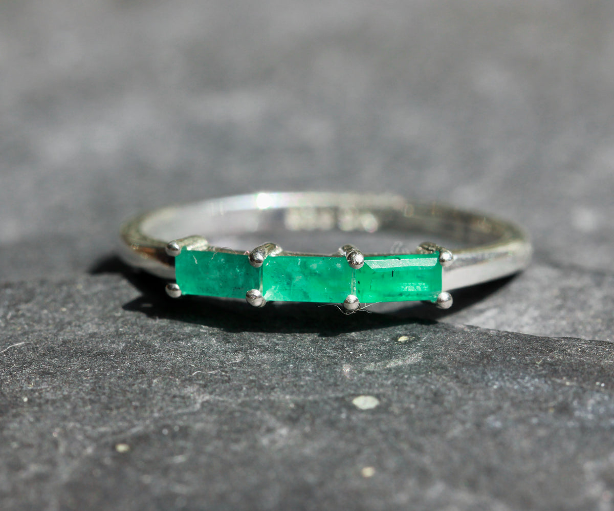 Emerald Baguette Ring