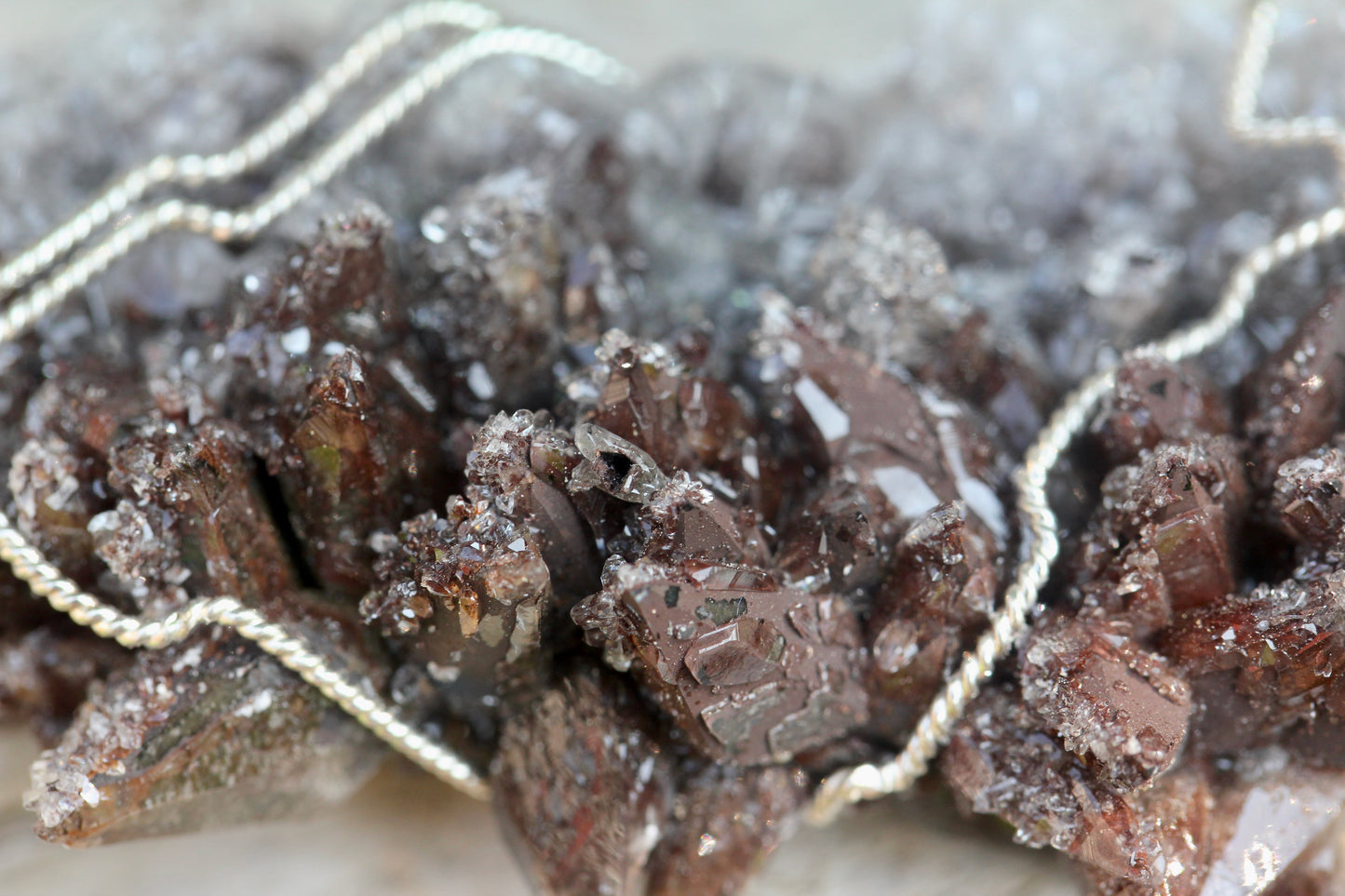 Dogtooth Calcite Specimen Pendant