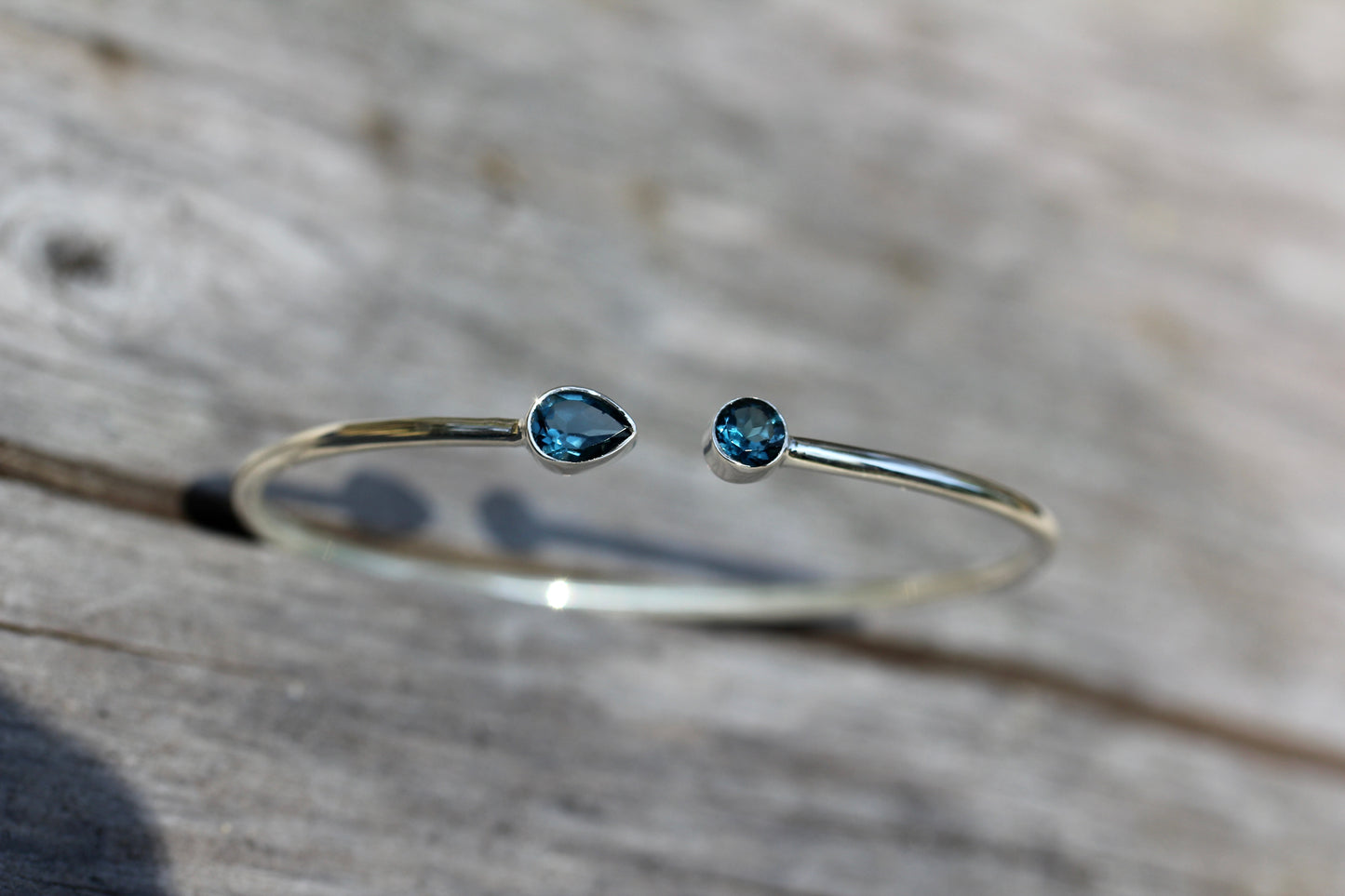 London Blue Topaz Silver Flex Bracelet