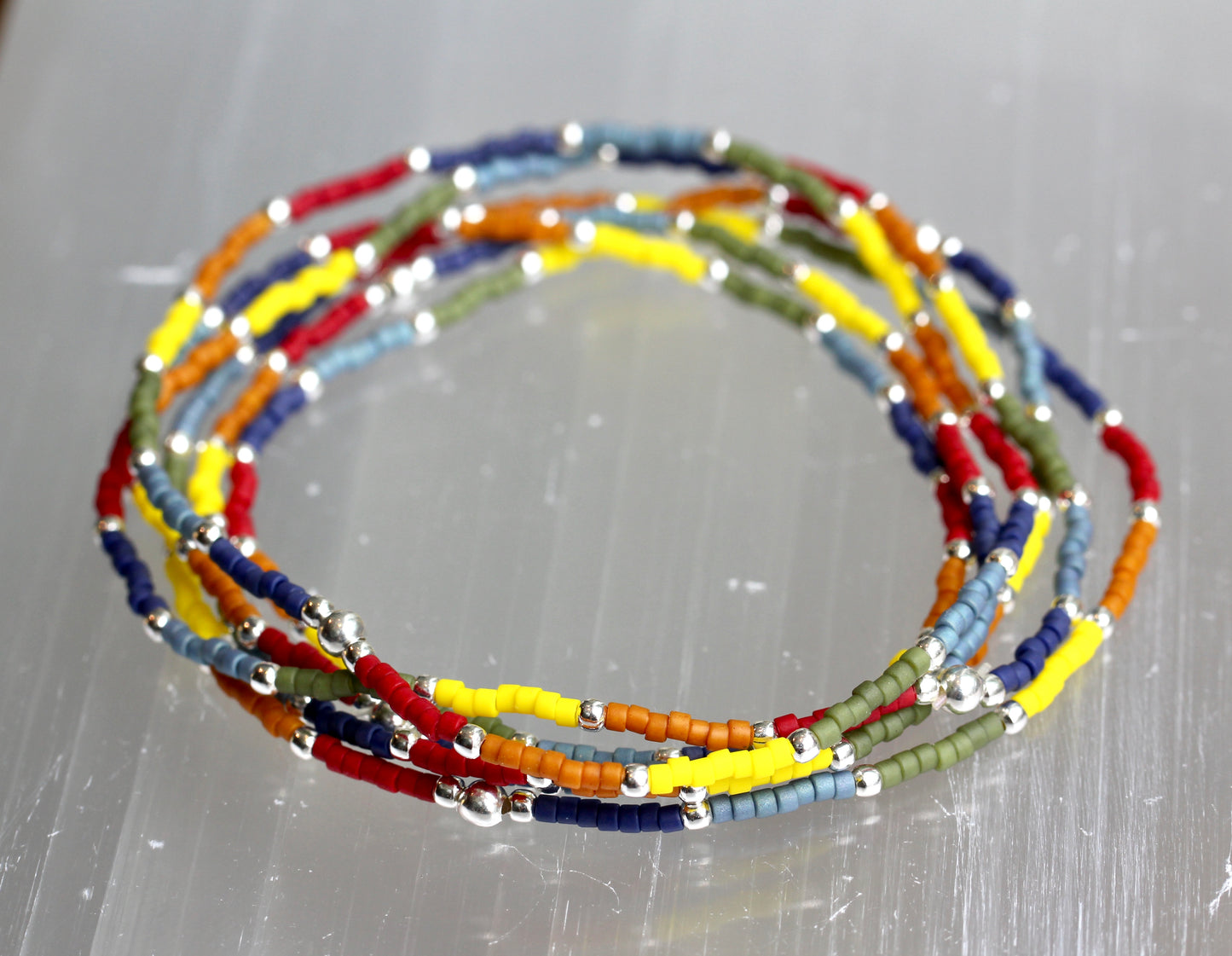 Rainbow Miyuki Delica Bead Bracelet