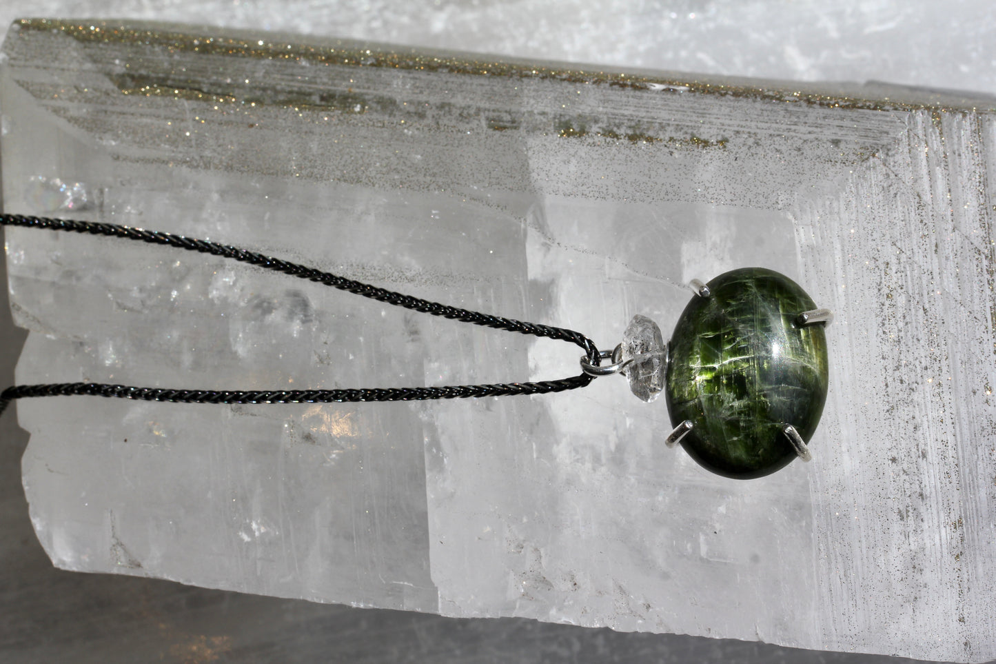 Chrome Diopside Herkimer Necklace