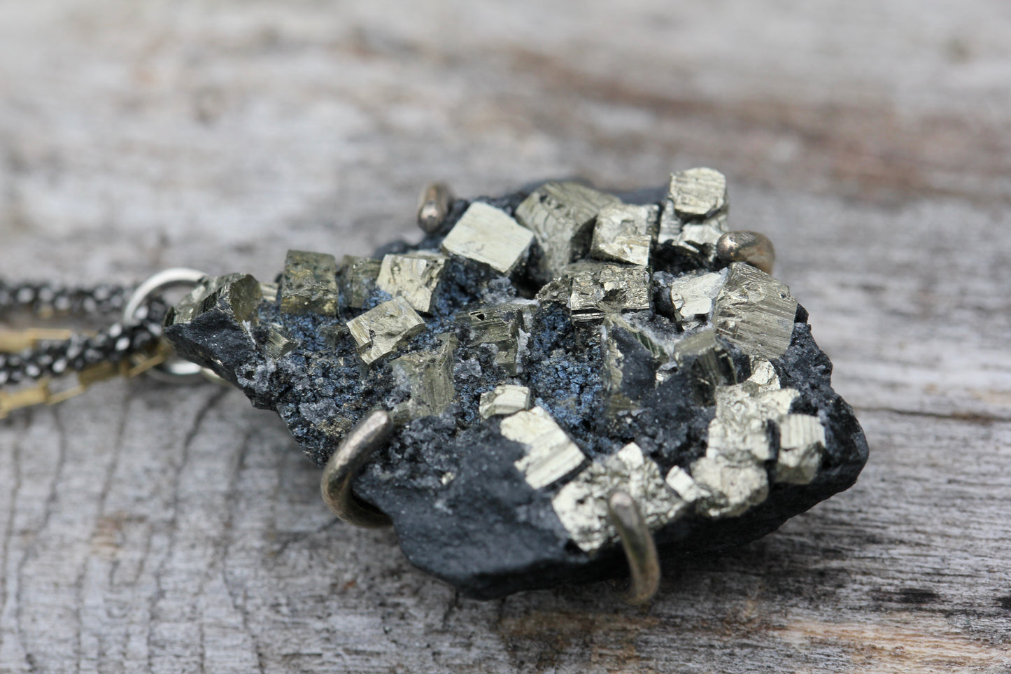 Pyrite in Basalt Necklace