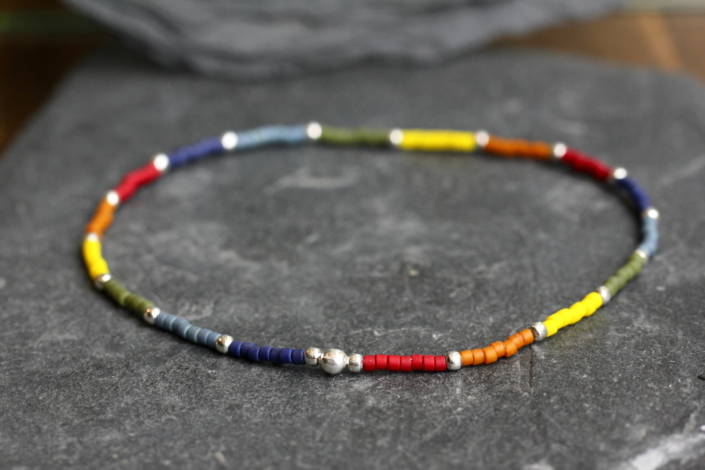 Rainbow Miyuki Delica Bead Bracelet