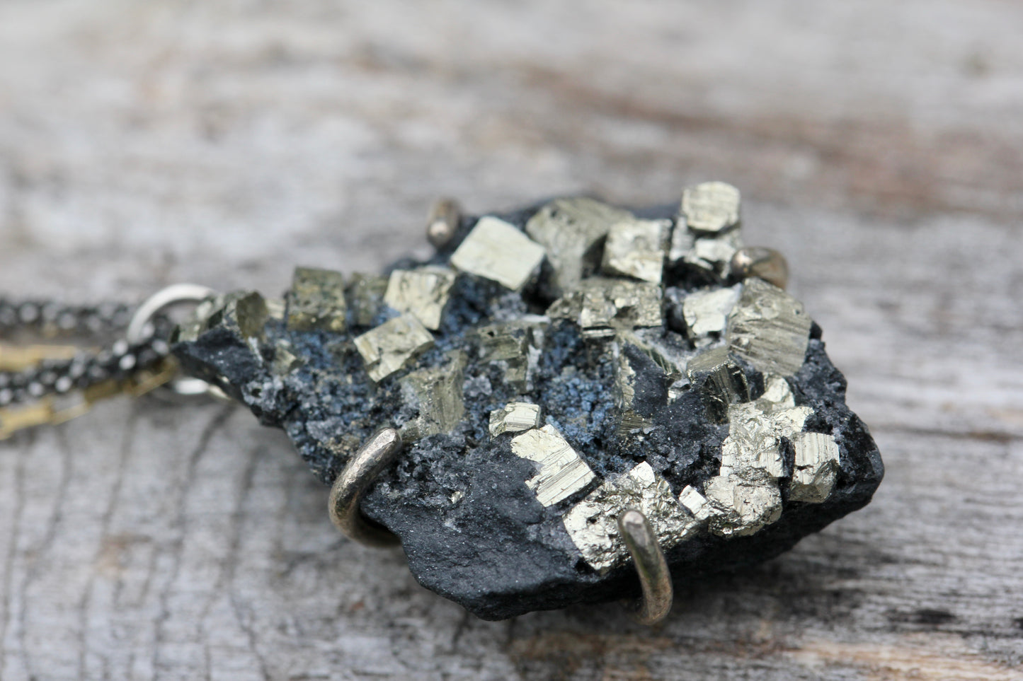 Pyrite in Basalt Necklace