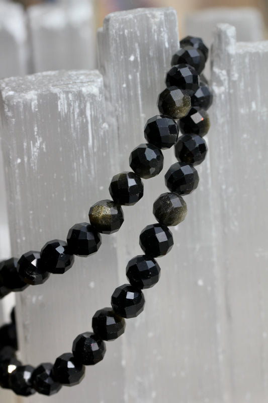 Sheen Obsidian Stretch Bracelet