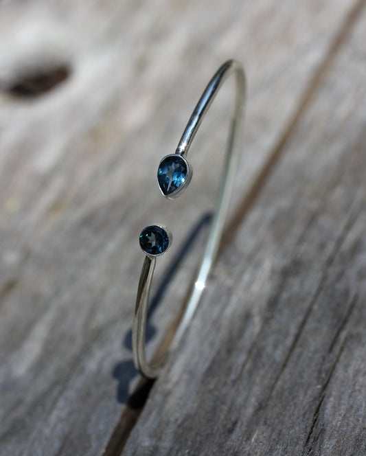 London Blue Topaz Silver Flex Bracelet