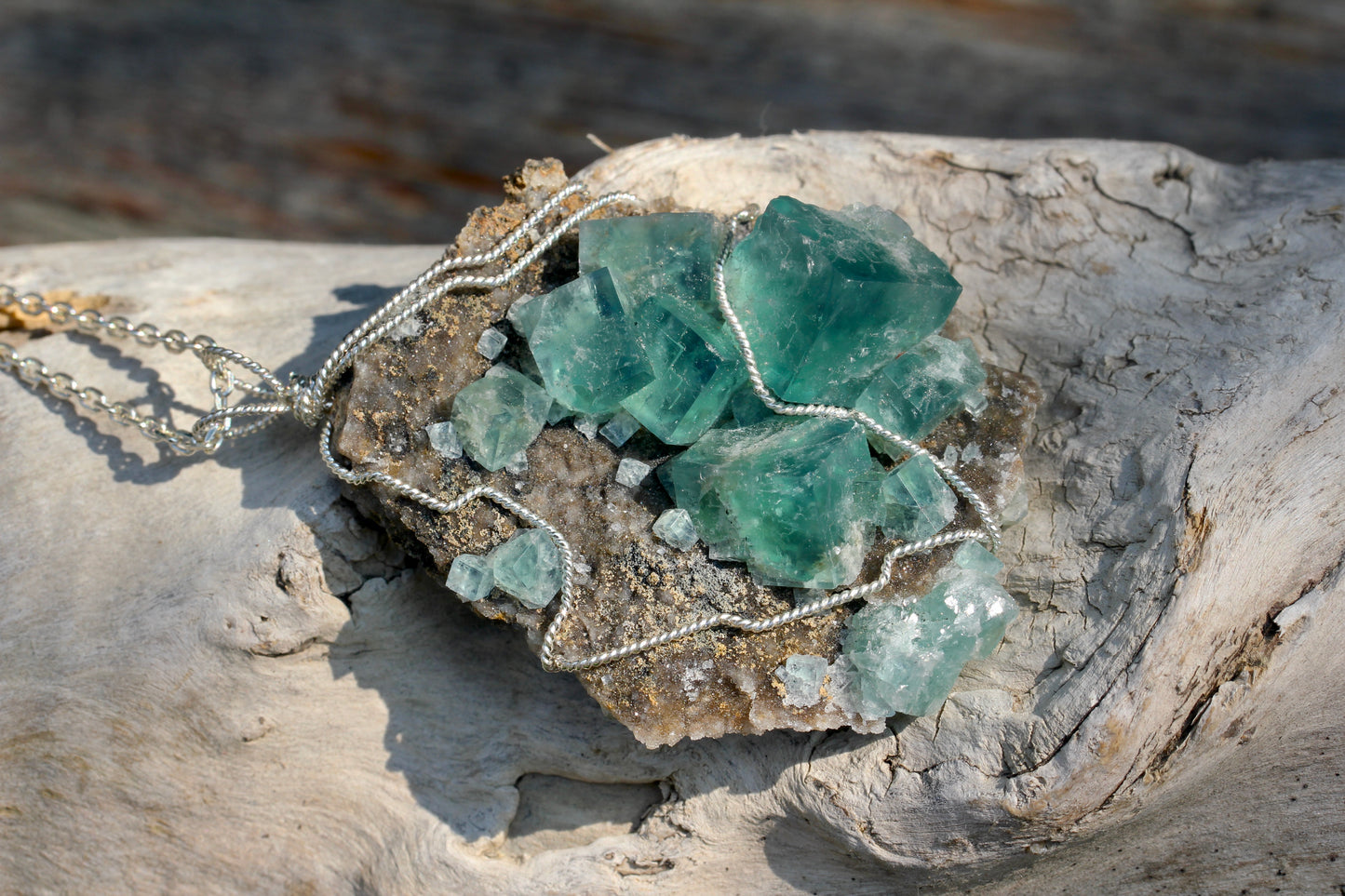 Fluorite Druzy Pendant