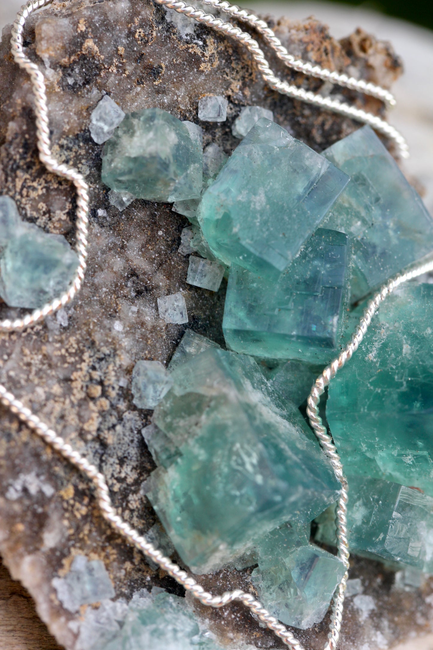 Fluorite Druzy Pendant