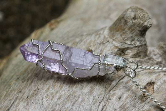 Vera Cruz Amethyst Prasiolite Crystal Pendant