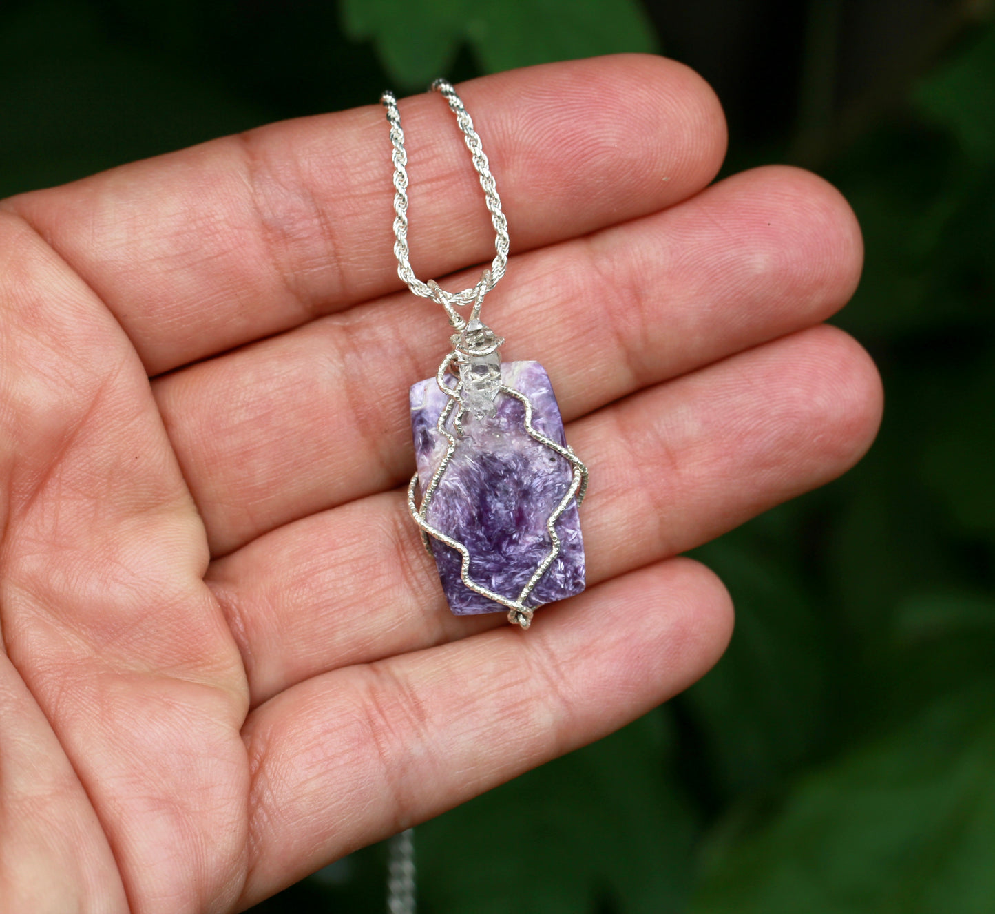 Charoite Quartz Pendant