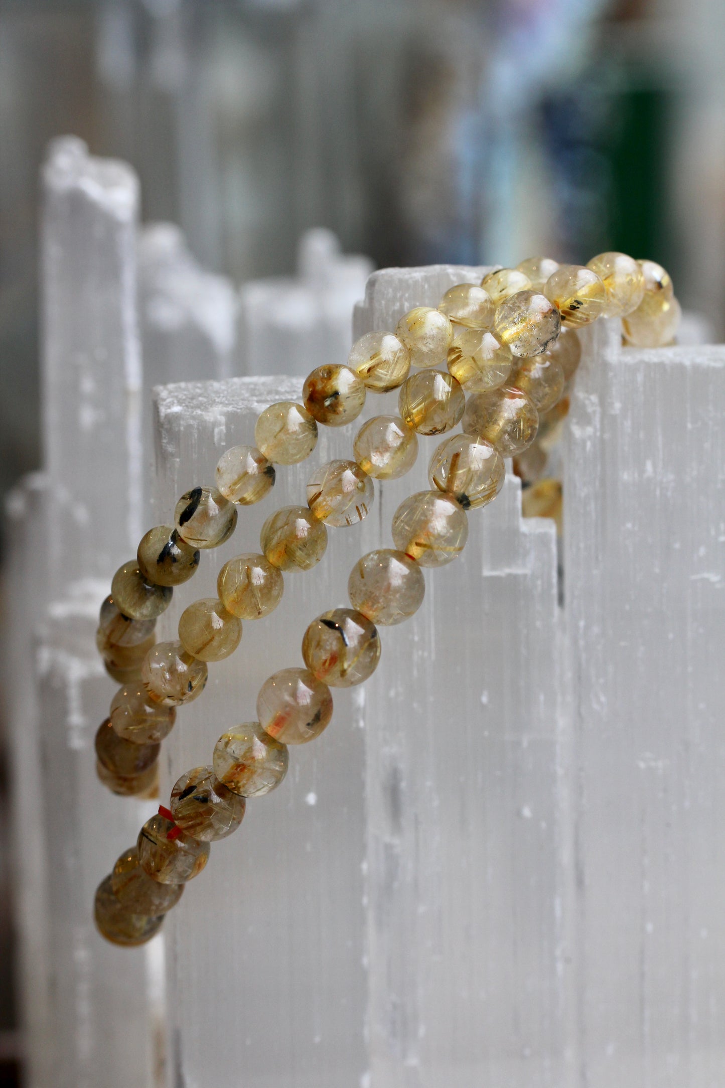 Rutilated Quartz Stretch Bracelets