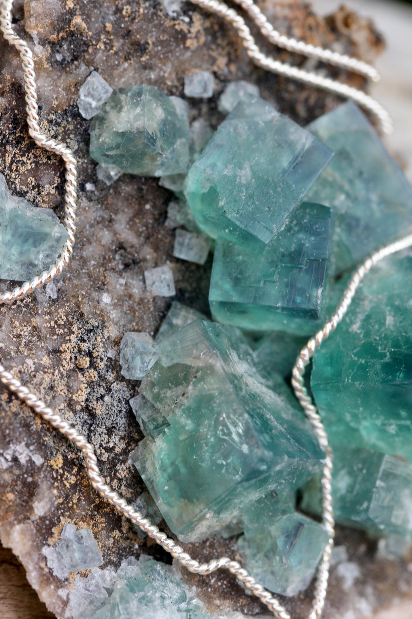 Fluorite Druzy Pendant