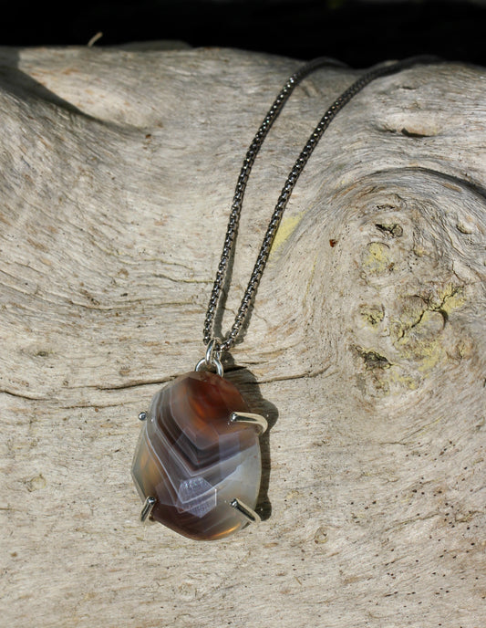 Botswana Agate Nugget Necklace 2