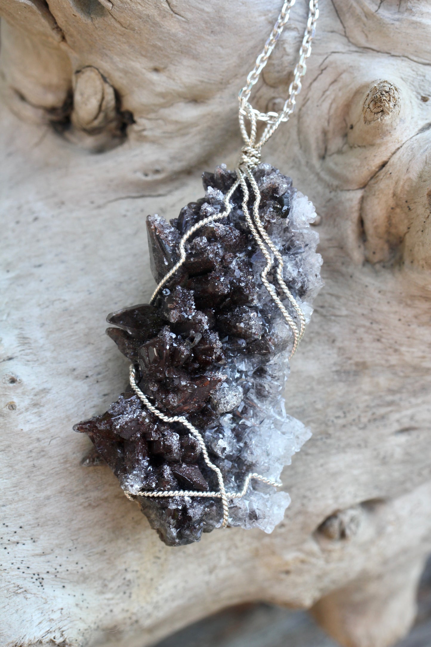 Dogtooth Calcite Specimen Pendant