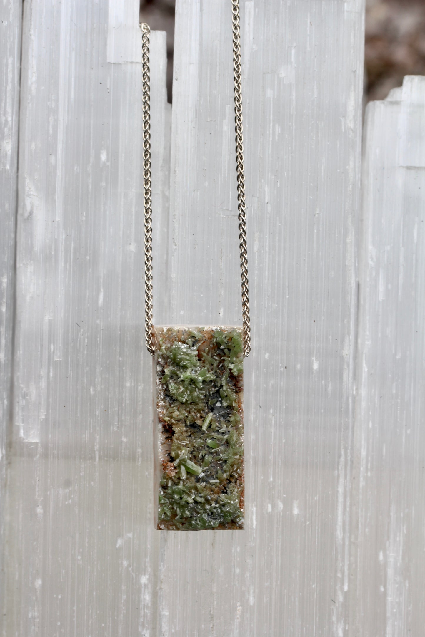 Pyromorphite Druzy Necklace