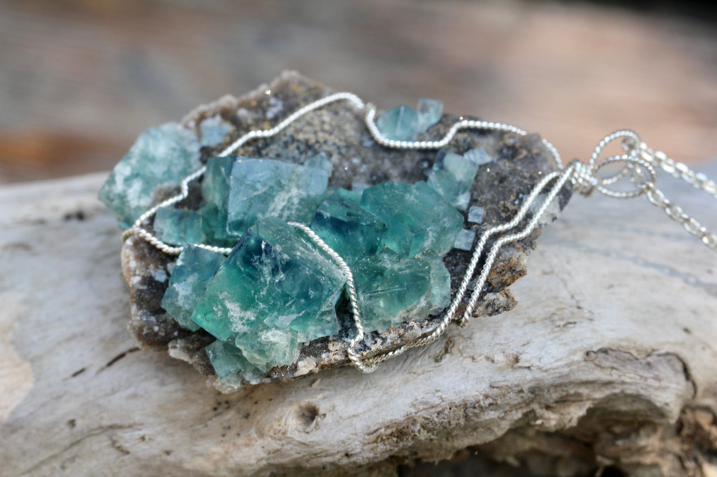 Fluorite Druzy Pendant